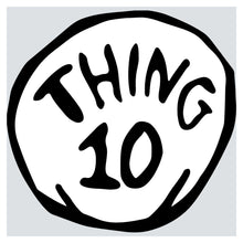 a black and white drawing of the word thing 10