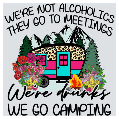 we're not alcoholics they go to meetings we're drinks we go