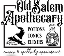 Old Salem Apothecary Potions Tonics Elixirs Vintage Style Witchcraft Decor Sign