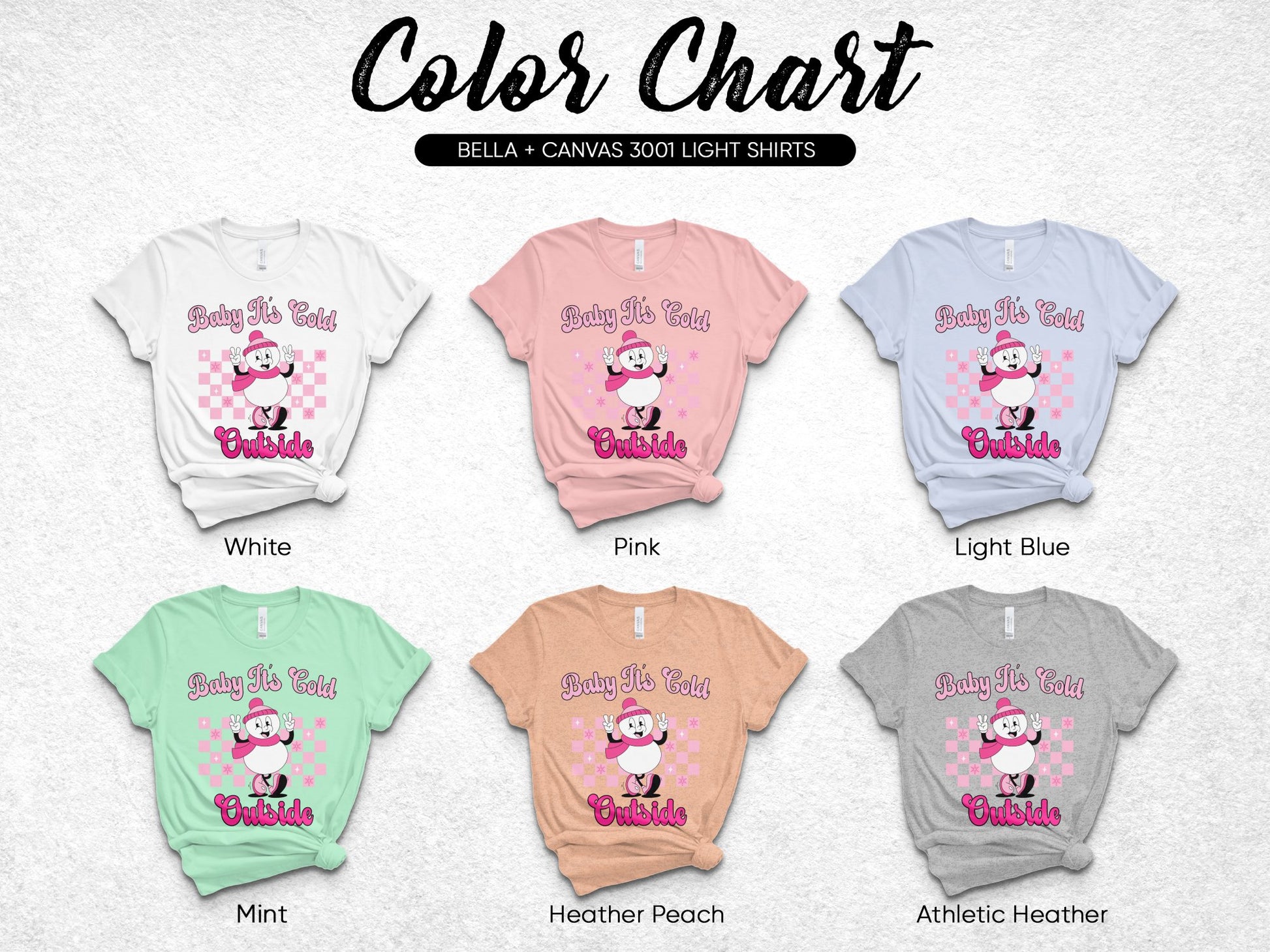 Colorful Toddler T-Shirts Bella Canvas 3001 Light Pink Blue Green Toddler Fashion Tops