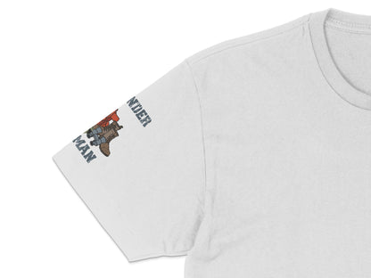Men's White T-Shirt with Knight Graphic, Vintage Medieval Armor Design, Short Sleeve Casual Tee
