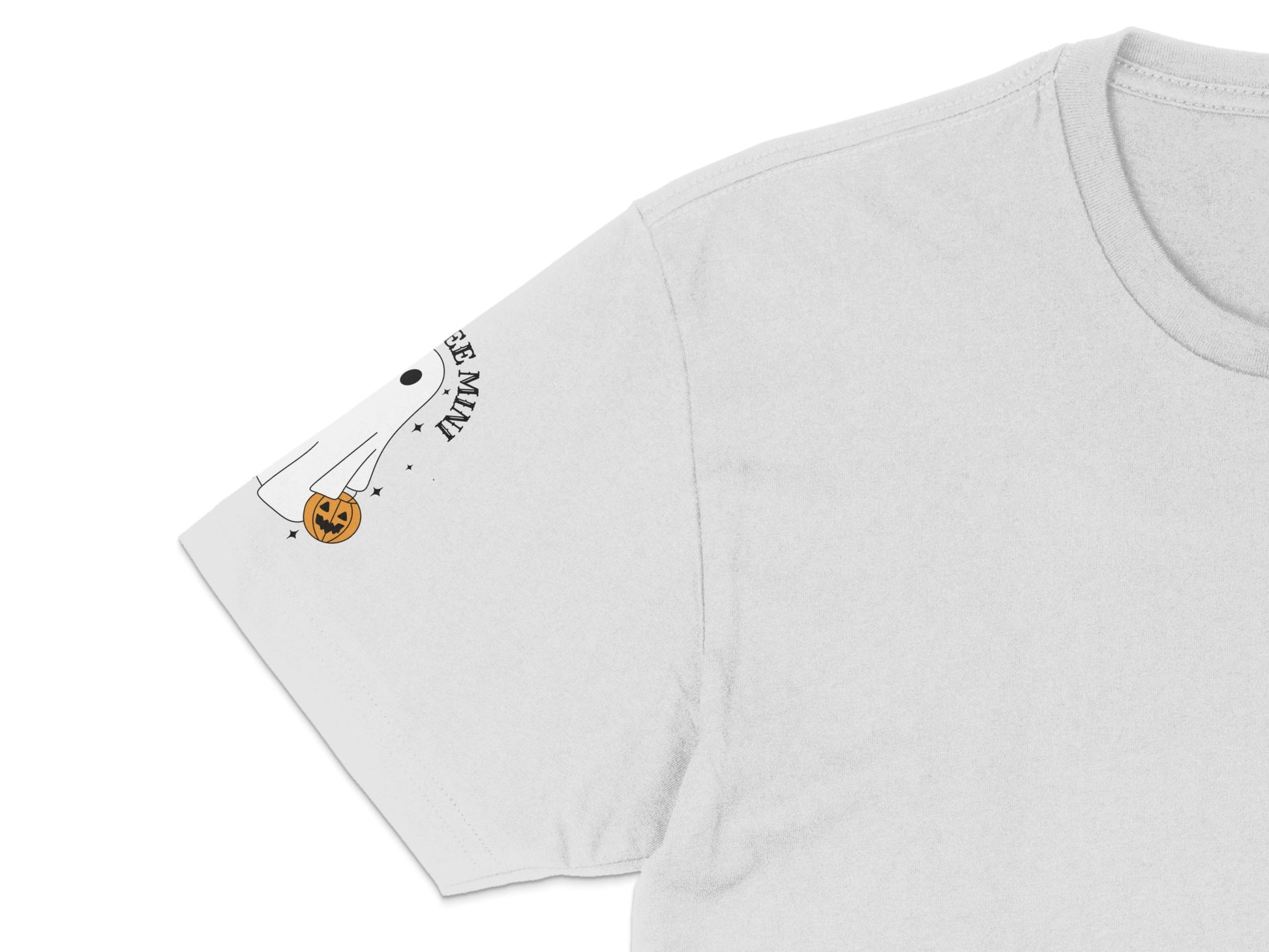 Minimalist White T-Shirt with Small Pumpkin Graphic, Casual Fall Fashion, Soft Cotton Tee, Unisex Comfort Fit