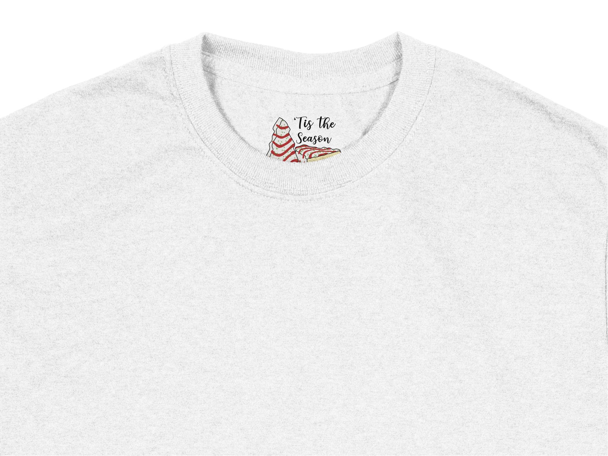 White Christmas T-Shirt, 'Tis The Season Candy Cane Print, Festive Holiday Casual Tee, Unisex Winter Apparel