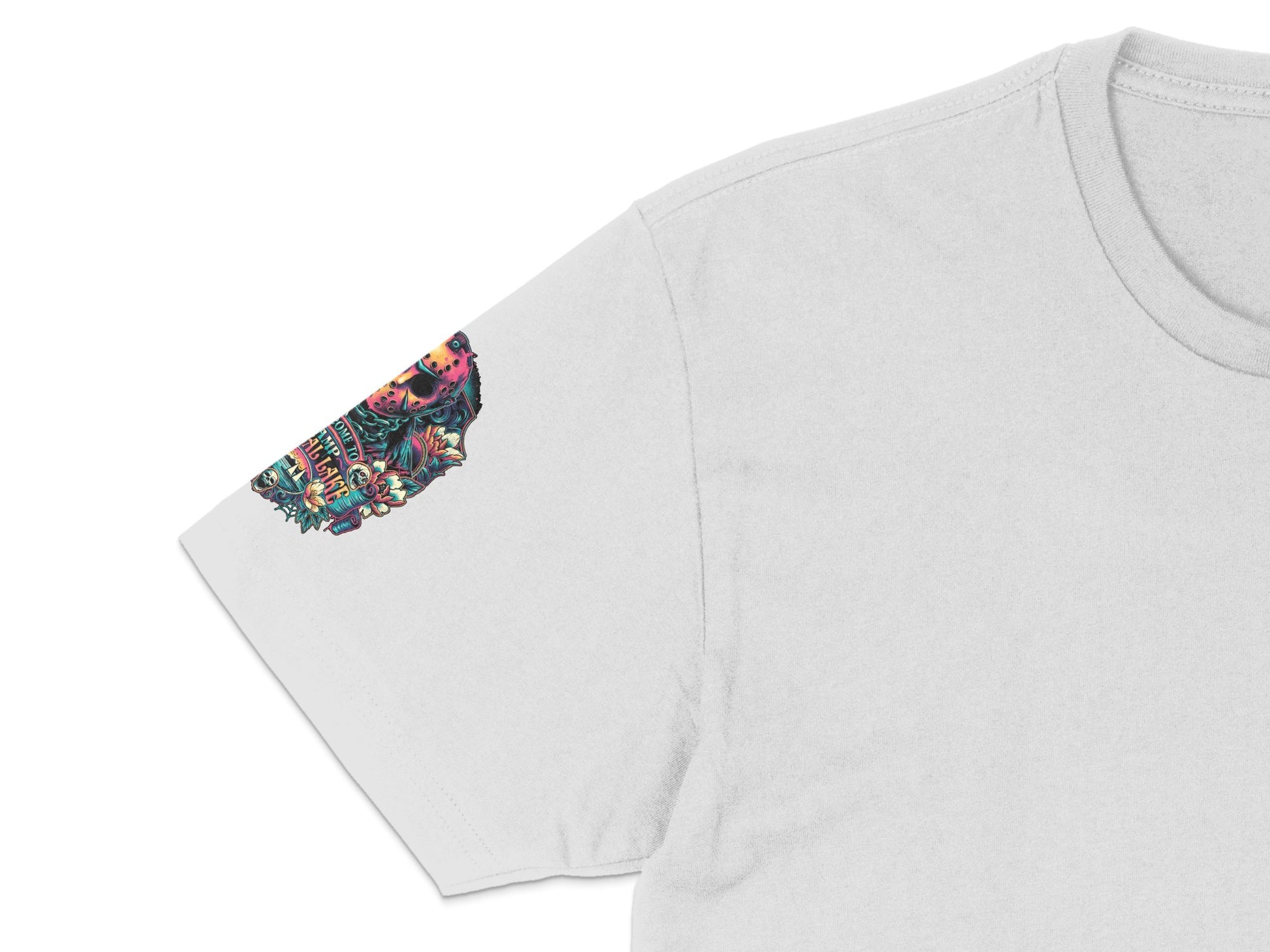 Colorful Elephant Print Pocket T-Shirt, Unique Graphic Tee, Casual Unisex Clothing, Trendy Animal Design Shirt