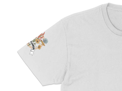 Vintage Tattoo Style T-Shirt, Floral Anchor Graphic, Soft Cotton Tee, Unisex Casual Wear