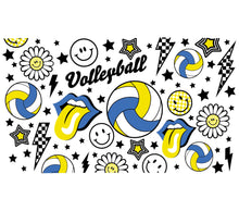Colorful Volleyball Themed Stickers, Sports Decals, Smiley Faces, Stars, Flowers, Fun Patterns for Laptops and Scrapbooking