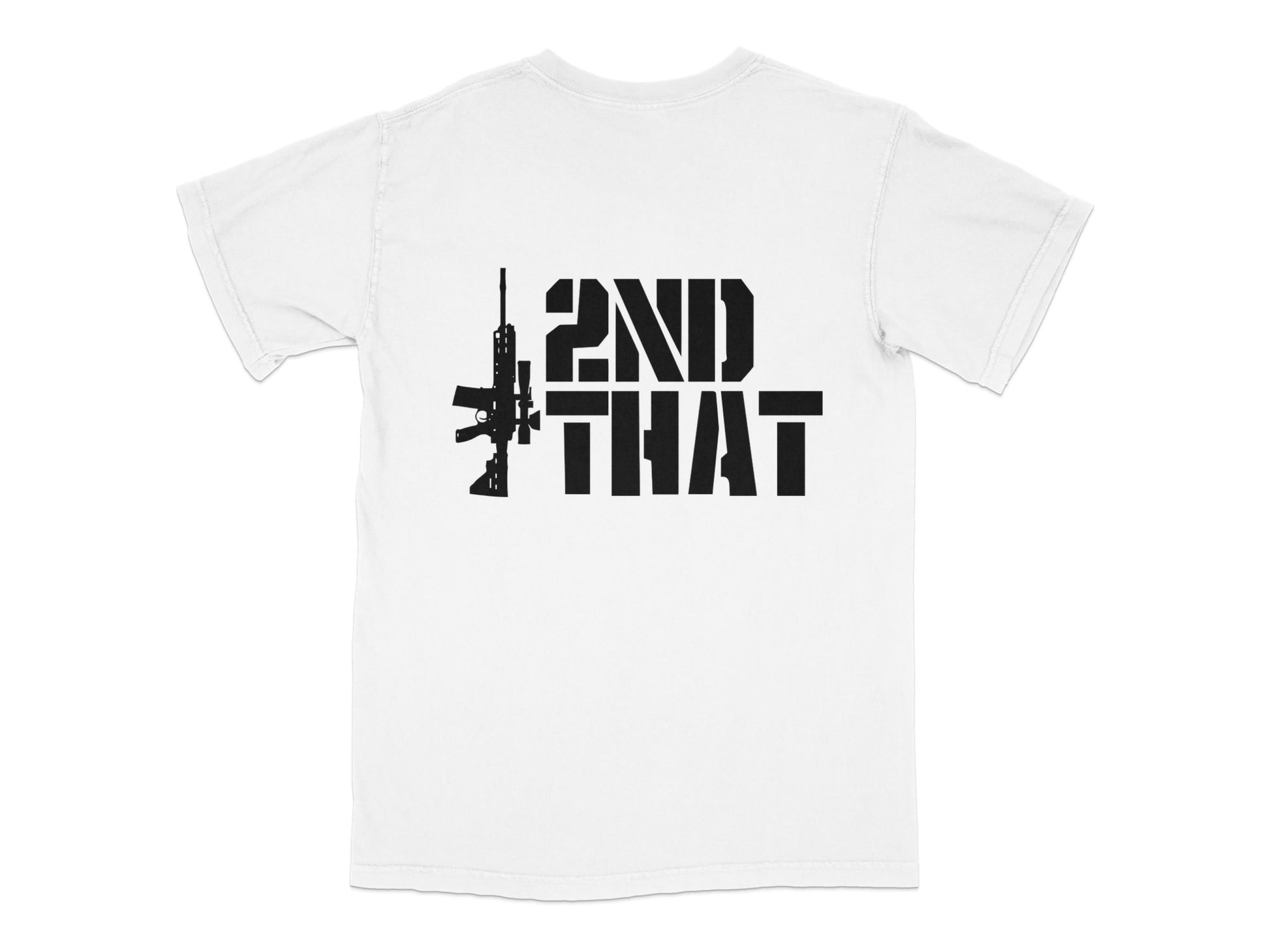 Men's White Graphic T-Shirt with Bold #2ndThat Print, Casual Streetwear, Cotton Tee, Unisex Fashion, Comfort Fit