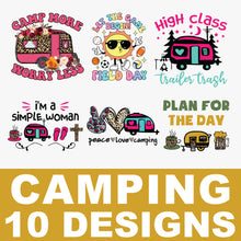 Pre-Made Camping DTF Transfers Gang Sheet- PCMP03