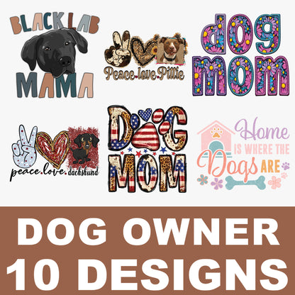 Pre-Made Dog Owner DTF Transfers Gang Sheet - PDOG02