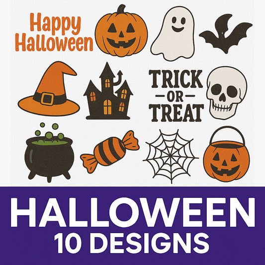 10 Designs Halloween Gang Sheet - PHLW01