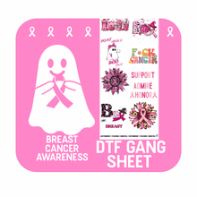 60" Breast Cancer Awareness DTF Transfers Gang Sheet - PBCA02
