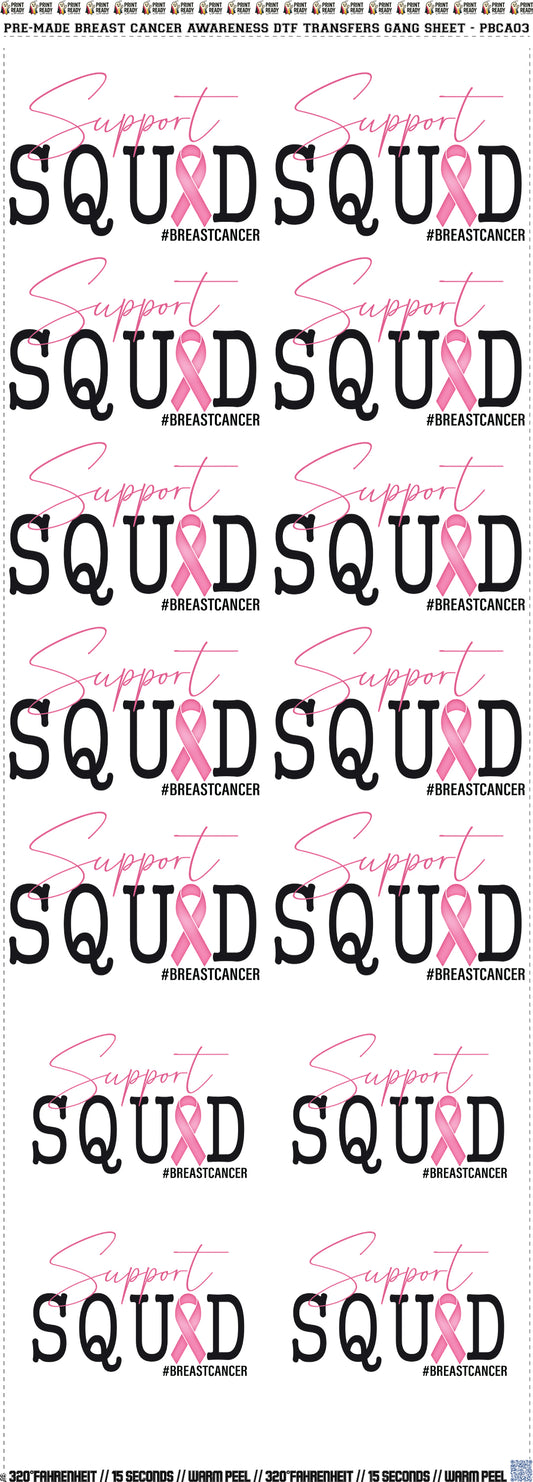 Pre-Made Breast Cancer Awareness DTF Transfers Gang Sheet - PBCA03