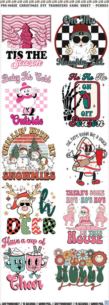 10 Designs Christmas Gang Sheet - PCHR03
