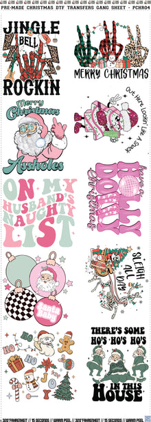 10 Designs Christmas Gang Sheet - PCHR04