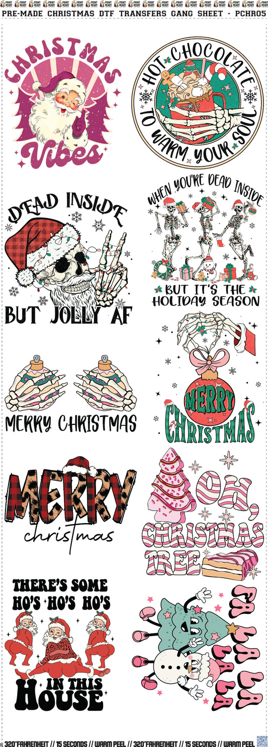 Pre-Made Christmas DTF Transfers Gang Sheet - PCHR05