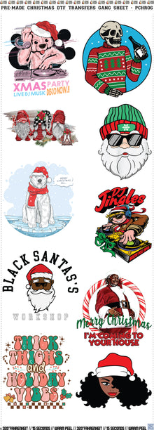 10 Designs Christmas Gang Sheet - PCHR06