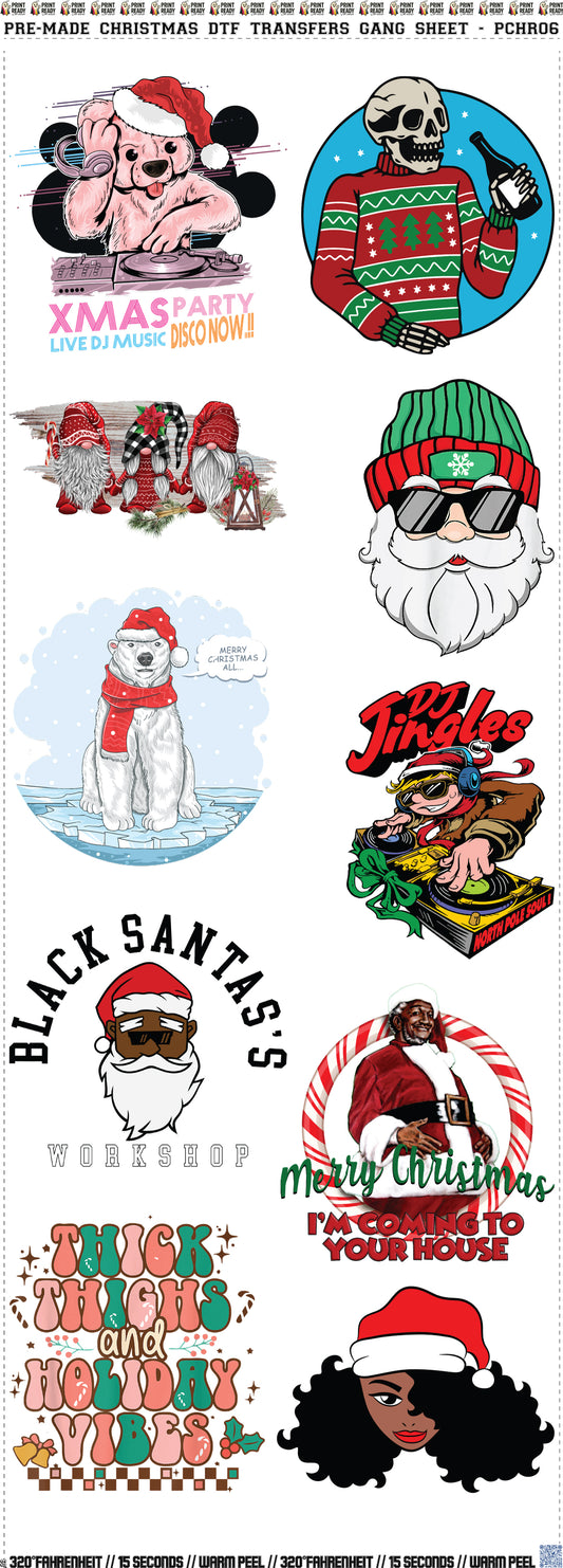 Pre-Made Christmas DTF Transfers Gang Sheet - PCHR06