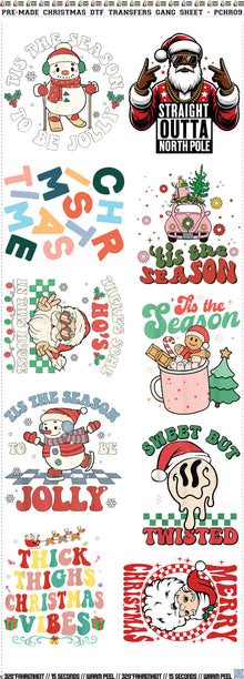 10 Designs Christmas Gang Sheet - PCHR09
