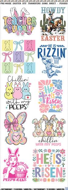 Pre-Made Easter DTF Transfers Gang Sheet - PEAS02