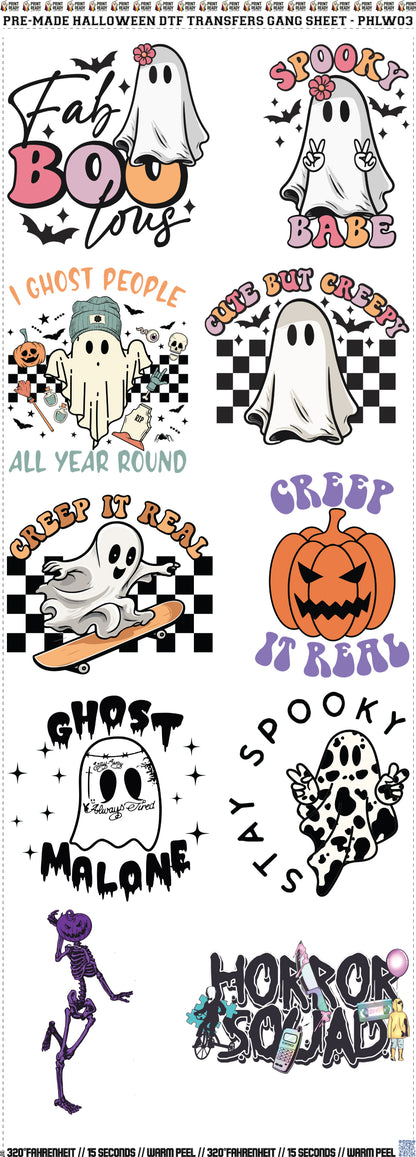 10 Designs Halloween Gang Sheet - PHLW03