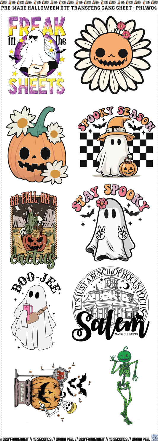 Pre-Made Halloween DTF Transfers Gang Sheet - PHLW04