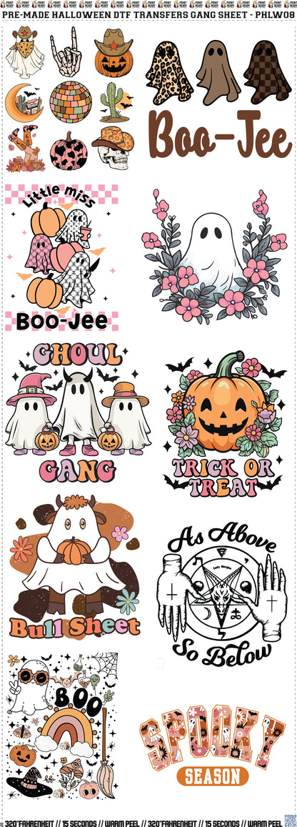 10 Designs Halloween Gang Sheet - PHLW08
