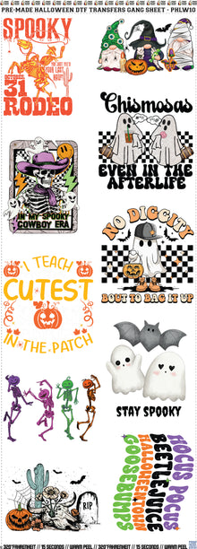10 Designs Halloween Gang Sheet - PHLW10