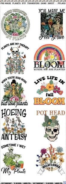 Pre-Made Plants DTF Transfers Gang Sheet - PPLA02