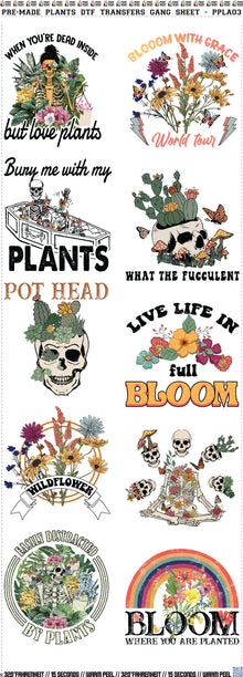 Pre-Made Plants DTF Transfers Gang Sheet - PPLA03