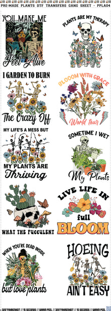 Pre-Made Plants DTF Transfers Gang Sheet - PPLA04