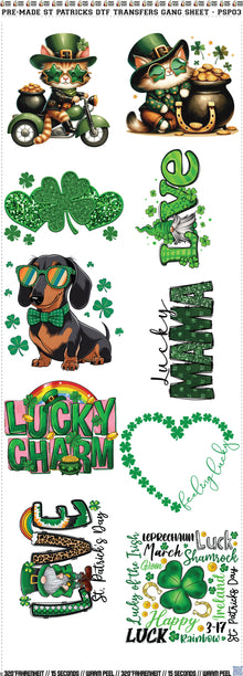 Pre-Made St. Patrick DTF Transfers Gang Sheet - PSP03