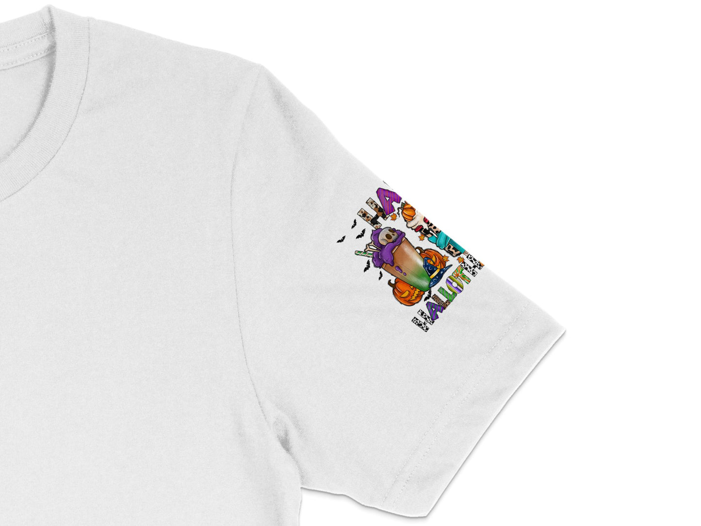 Colorful Halloween Graphics T-Shirt, Cartoon Monsters Print, Spooky Fun Tee, Unisex Casual Outfit for Fall