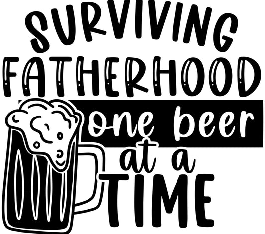 Surviving Fatherhood One Beer at a Time, Funny Dad Mug Graphic, Father's Day Gift Idea