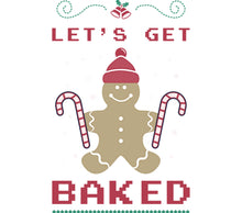 Let's Get Baked Gingerbread Man Christmas T-Shirt, Funny Holiday Graphic Tee, Festive Winter Apparel Gift
