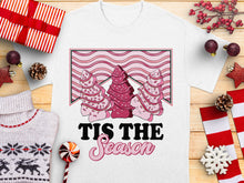 Festive Christmas T-Shirt, Tis The Season Graphic Tee, Holiday Apparel, Casual Winter Clothing, Cute Xmas Trees Design