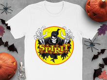 Halloween Spirit T-Shirt, Scary Pumpkin Graphic, Ghostly Hands, Unisex White Tee for All Ages