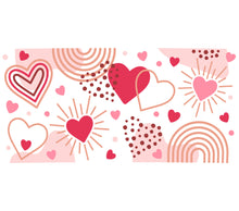 Pink and Red Hearts Valentine's Day Seamless Pattern Wallpaper Digital Download