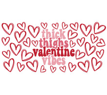 Thick Thighs Valentine Vibes T-Shirt, Body Positive Graphic Tee, Red Hearts Love Shirt, Trendy Holiday Apparel for Women and Men