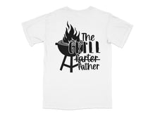 Men's White BBQ T-Shirt, The Grill Father Funny Summer Grilling Tee, Father's Day Gift, Casual Graphic Shirt