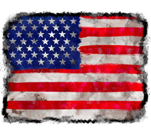 Rustic American Flag Art Print, Distressed USA Flag, Patriotic Wall Decor, Vintage American Flag, Grunge Style, Home Office Decoration