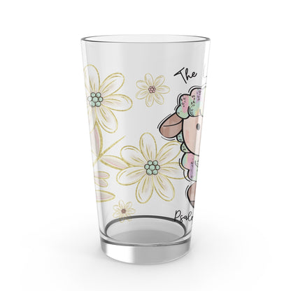 Floral and Poodle Design Glass Tumbler, Cute Dog Theme, High-Quality Drinkware, Unique Gift Idea