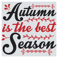 the words autumn is the best season on a white background