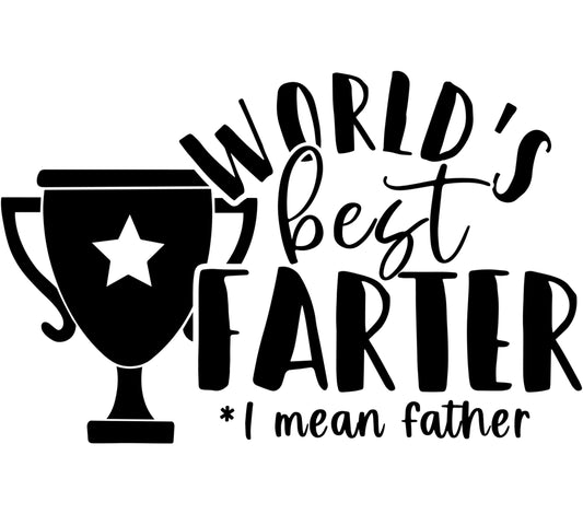 World's Best Farter Trophy Design SVG, Funny Father's Day Gift, Humor Graphic, Digital Download for T-Shirts and Mugs