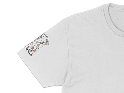 Men's Graphic T-Shirt White with Unique DNA Design, Stylish Casual Comfort Wear