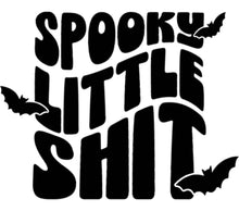 Spooky Little Shirt Halloween Graphic Tee, Fun Bat Design, Black and White Unisex T-Shirt