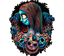 Colorful Day of the Dead Skull Art Print, Mexican Dia de los Muertos Decor, Vibrant Floral Skull Poster, Unique Gothic Home Decoration