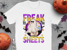 Halloween Ghost T-Shirt, Freak in the Sheets Funny Spooky Tee, Cute October Apparel, Unisex Ghost Costume Shirt