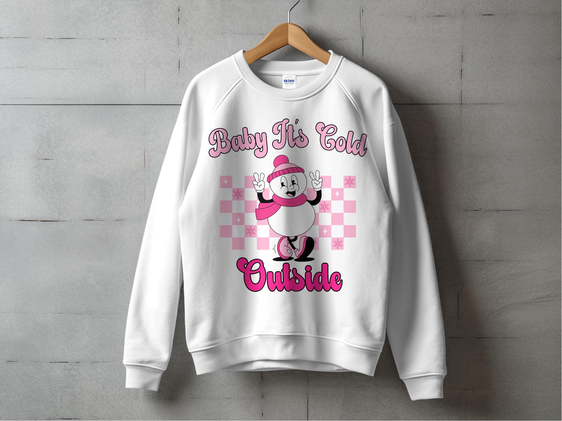 Baby It's Cold Outside Sweatshirt, Cute Penguin Graphic, Winter Apparel, Cozy Pullover, Unisex Clothing, Holiday Gift Idea