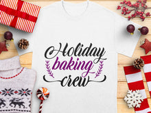 Holiday Baking Crew T-Shirt, Festive Christmas Casual Tee, Gift for Bakers, Family Matching Outfit, Winter Apparel