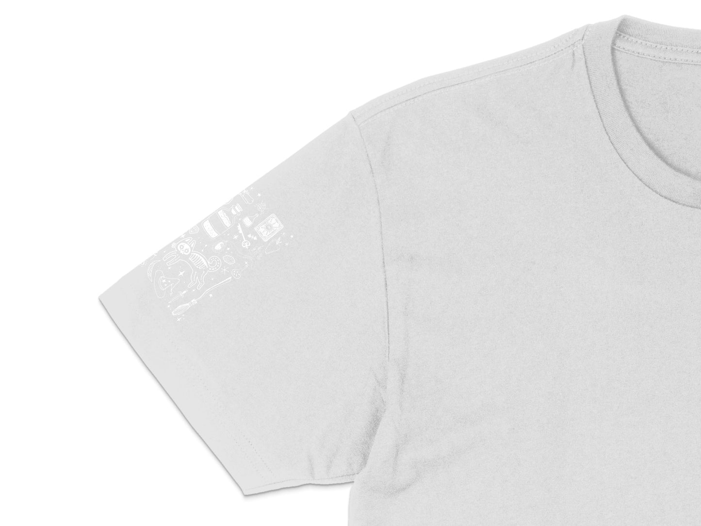 Minimalist White T-Shirt with Abstract Line Art, Unisex Modern Graphic Tee, Casual and Stylish Top